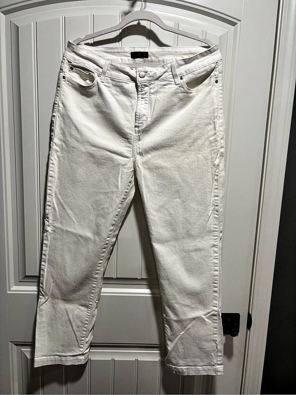 NYDJ Marilyn Straight Jeans White Waist 16